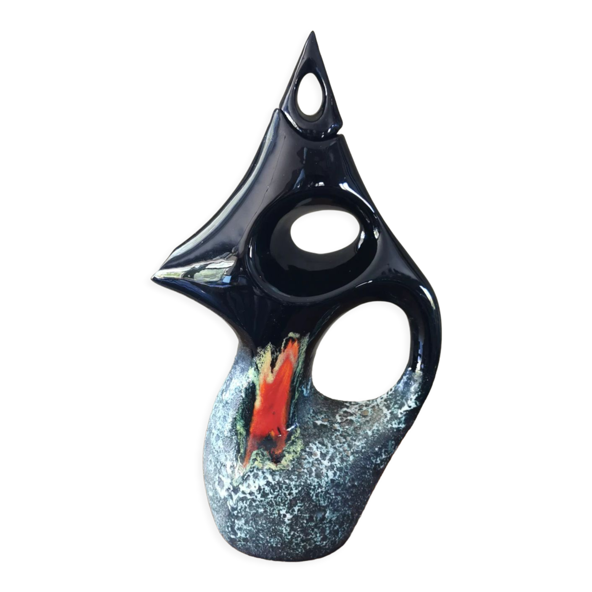 Black Vallauris carafe