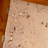 Scandinavian travertine coffee table