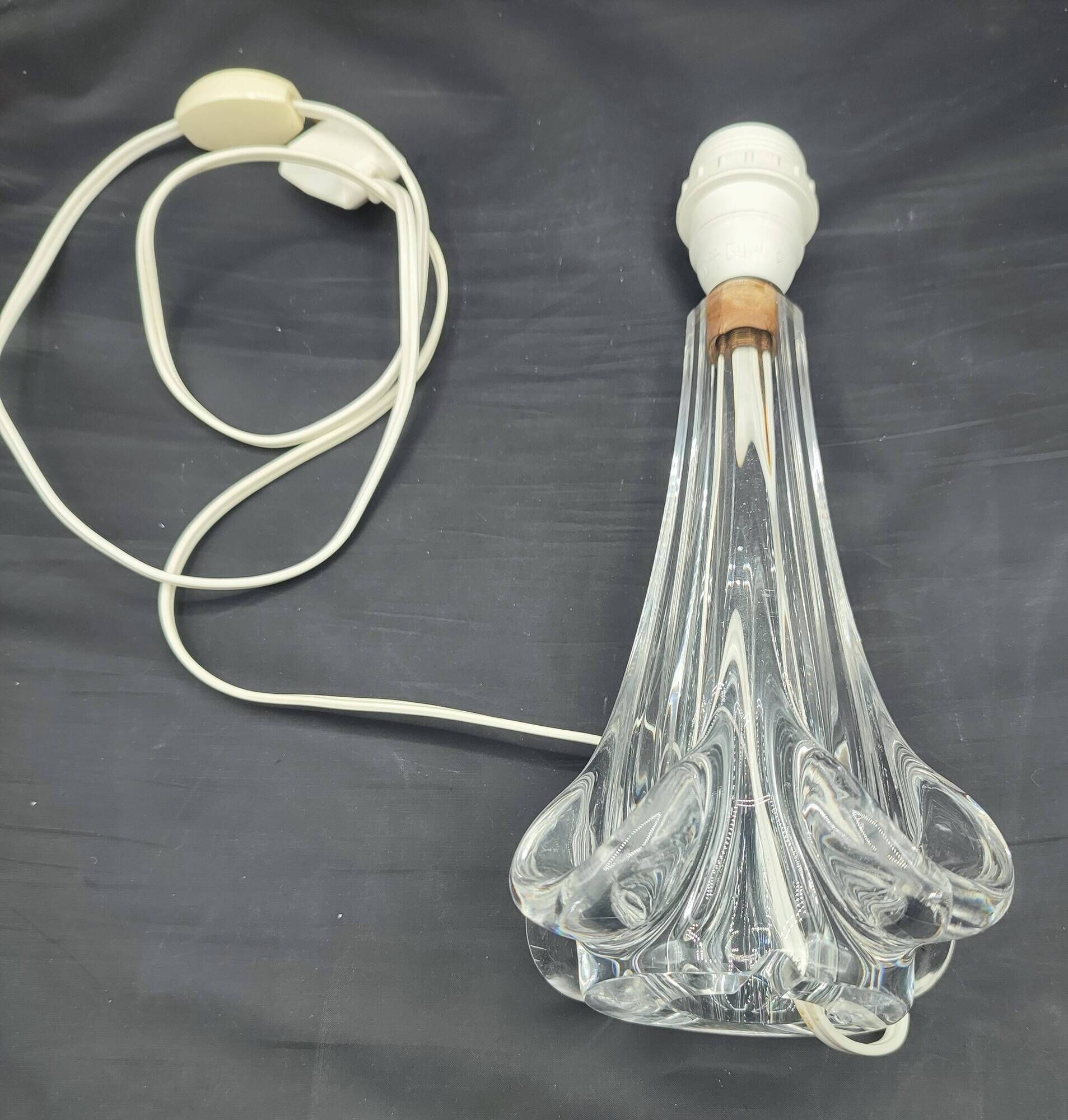 Vintage Heavy Crystal Lamp Base - Sèvres Crystal (28 cm / 1.4 kg)