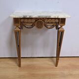 Petite Console d’Applique en Bois Sculpté, style Louis XVI, époque Napoléon III – Milieu XIXe