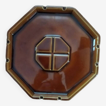 Vide poche & cendrier octogonale vintage en céramique . Céramique Ibérique