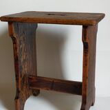 Stool of auxiliary Art-popular in old solid wood