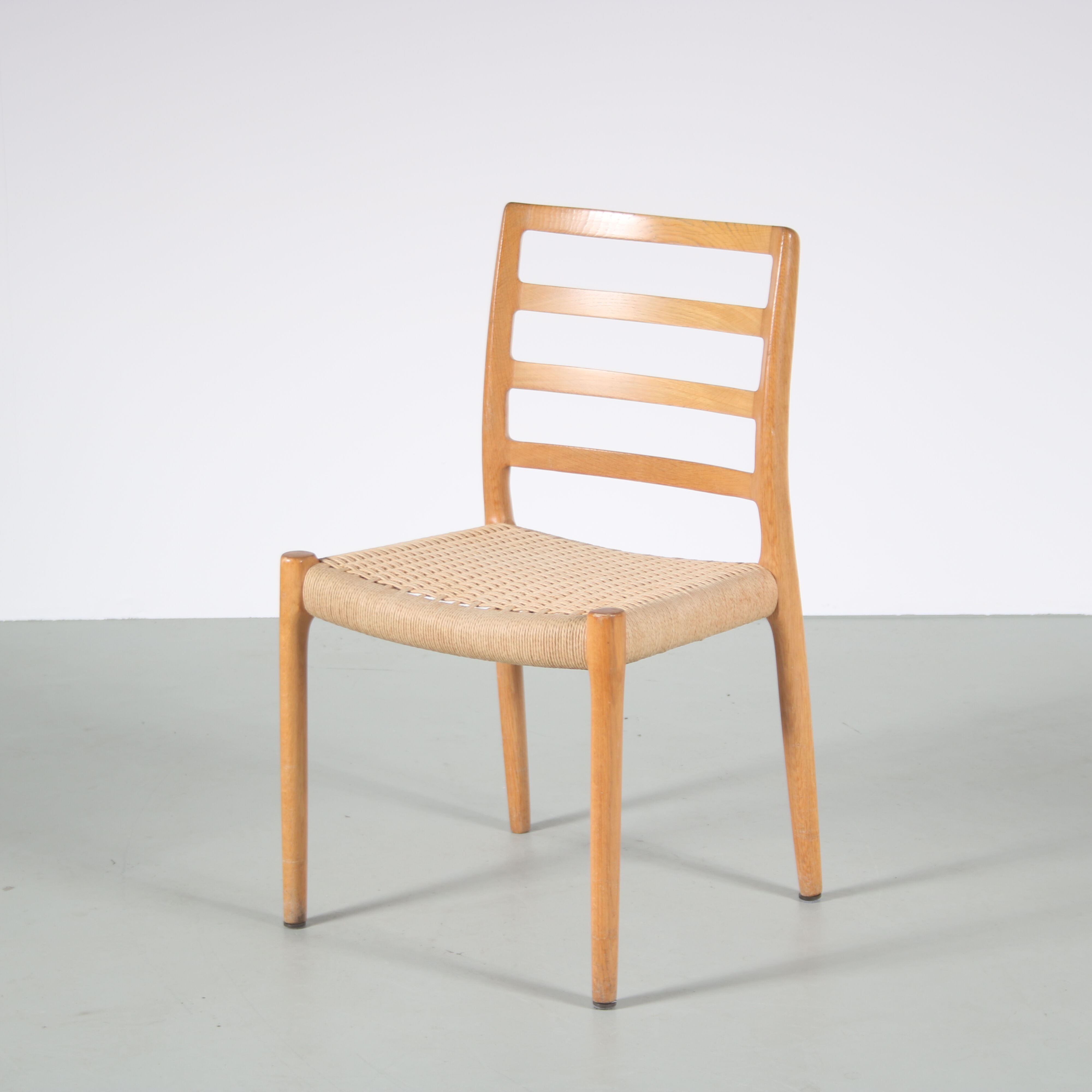 1970s Oak wooden dining set by Moller, Denmark