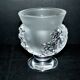 LALIQUE frosted crystal vase, Saint-Cloud model with acanthus leaves, 1950-1960