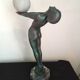 Max Le Verrier Large Art Deco lamp model "Lumina" 64 CM