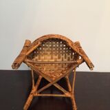 Wicker doll chair chair