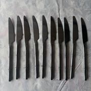 Set of 10 vintage knives – bamboo effect