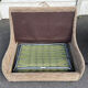 Fauteuil convertible vintage en tissu beige et marron