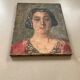 Portrait de femme ancien, huile sur toile