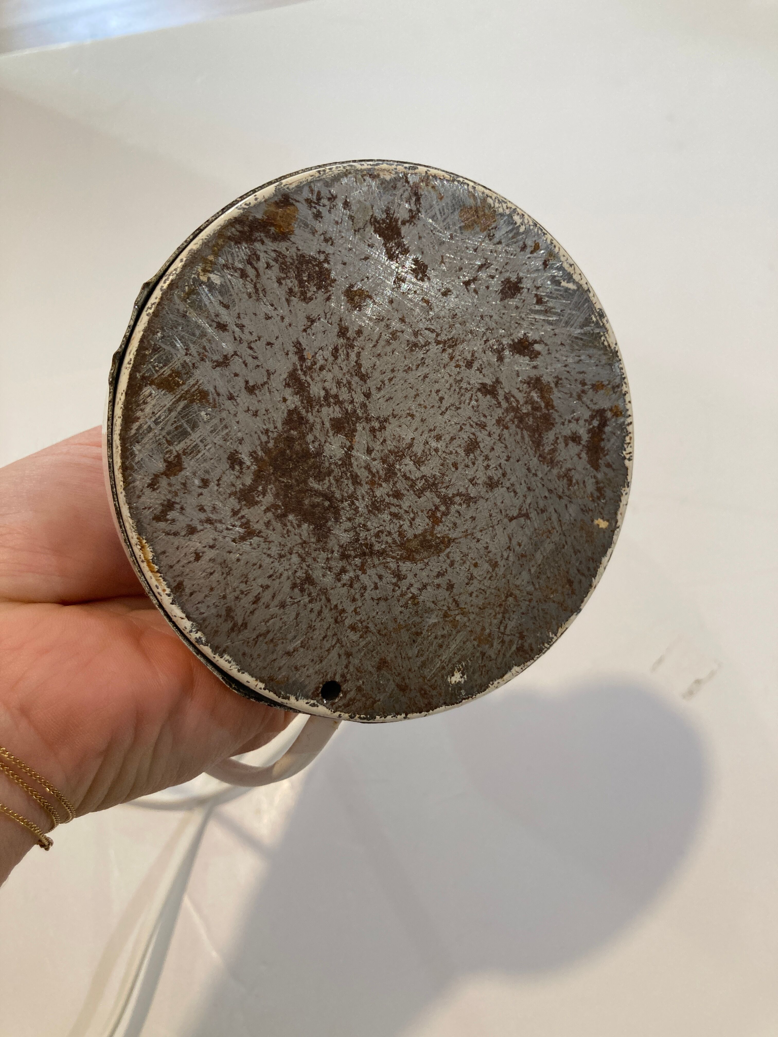 White metal desk lamp years 60-70-