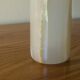 Vintage cylindrical vase in veined honey white onyx, 18 cm