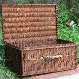 Old wicker trunk