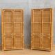 Vintage bamboo and rattan wardrobe or storage unit
