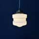 Pink glass art deco pendant lamp