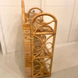 Peacock rattan folding shelf