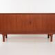 Buffet with roller shutter doors, Danish, vintage, teak, produced by Dyrlund.