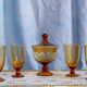 Set of four glasses and a sugar bowl Murano, Europe, 1960s