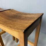 Set of 2 Japandi oak stools by Jonas Lindvall for David Design 1990s