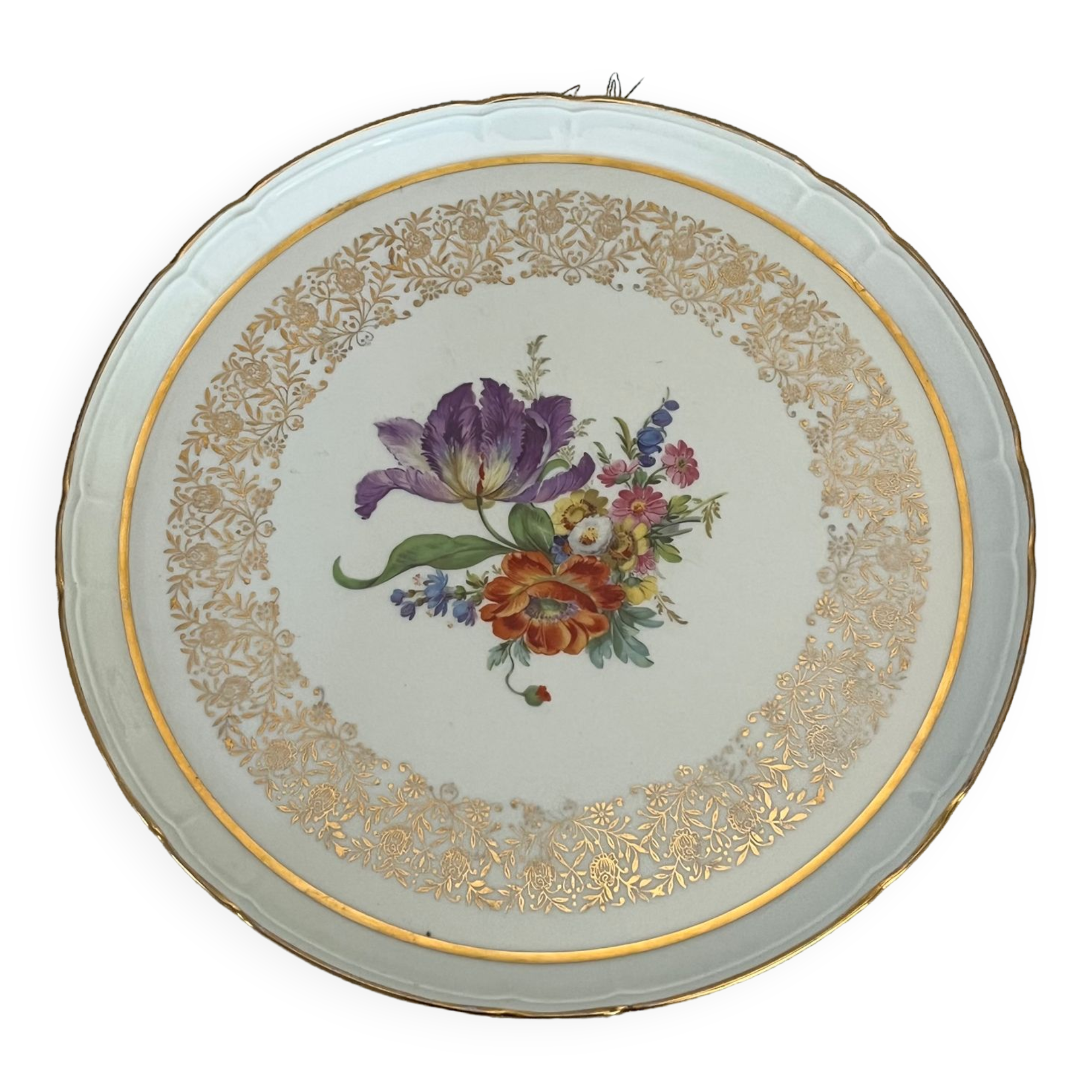 Plat de service motif floral