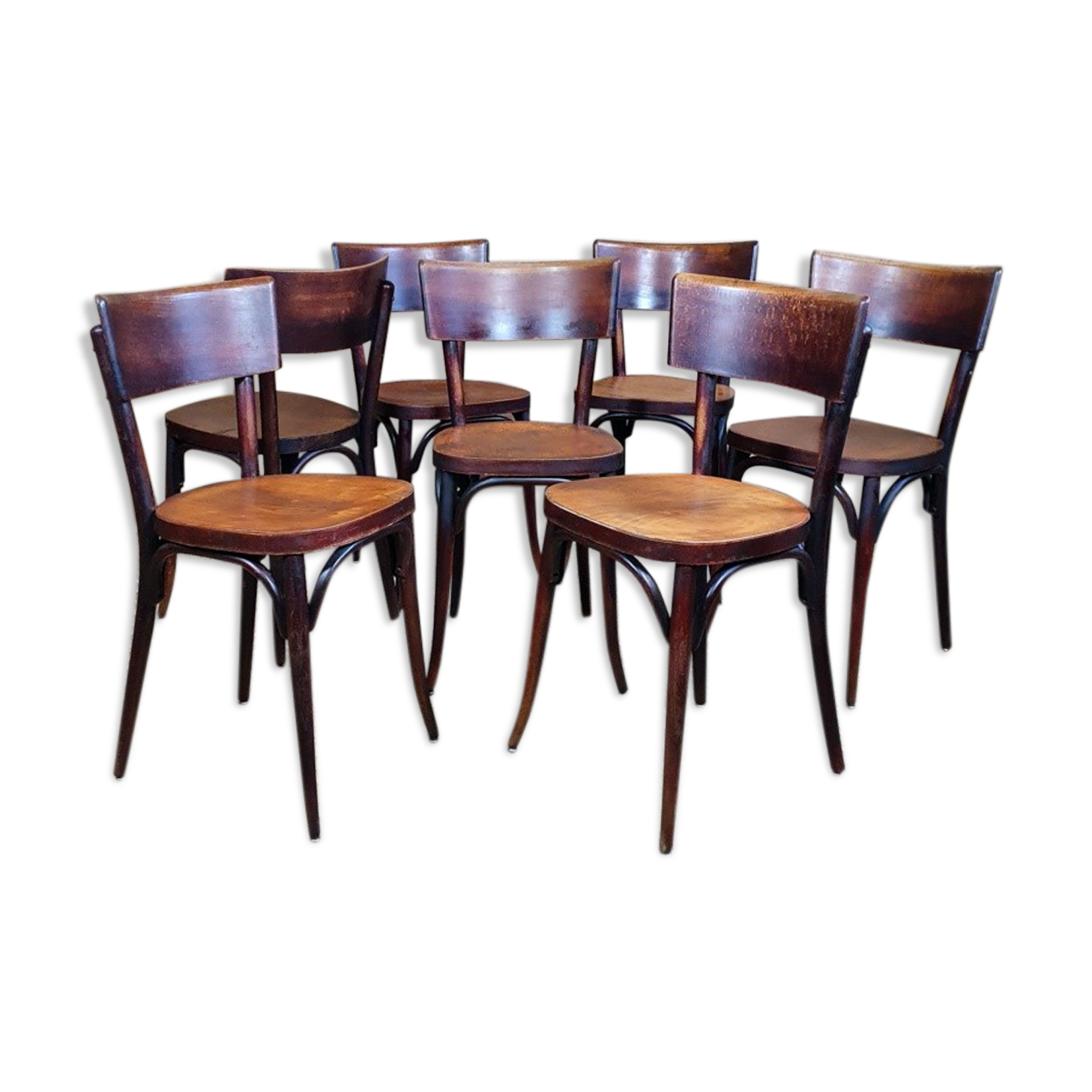Lot 7 chairs Baumann No.129 30s
