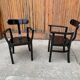 Paire de chaises Art Déco en bois laqué noir par Lajos Kozma, 1920s