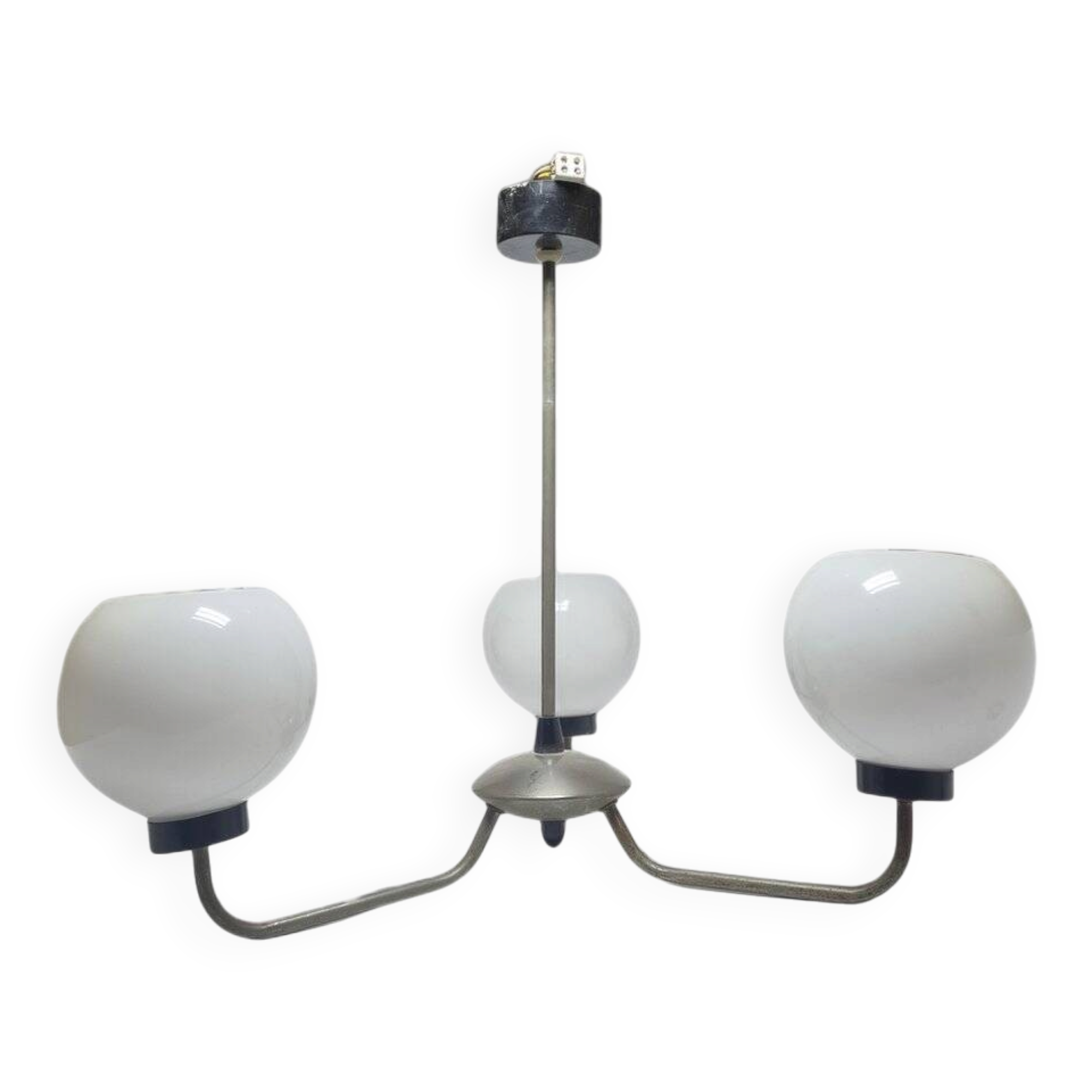 Art Deco glass chandelier, Poland, 1970s