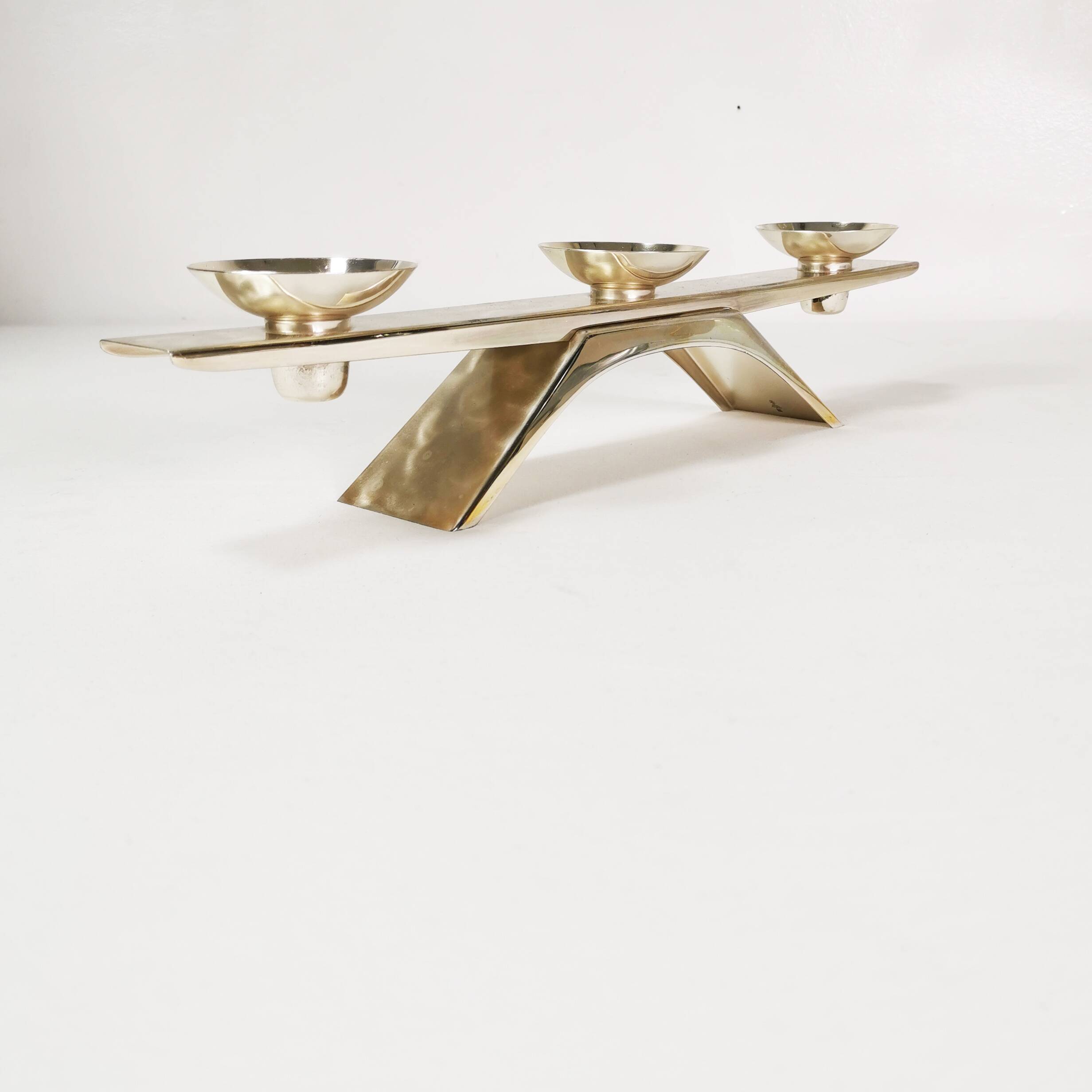 Mid Century Candlestick, WMF, designed by Kurt Radke, 1960s.