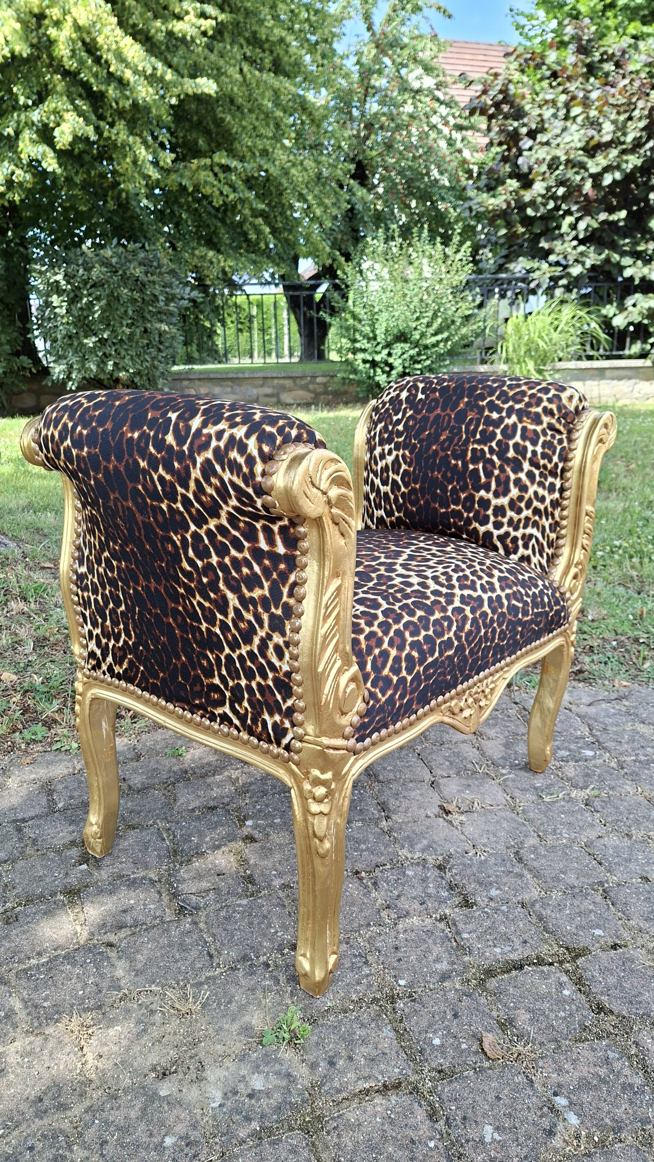 Empire leopard armchair