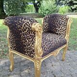 Empire leopard armchair