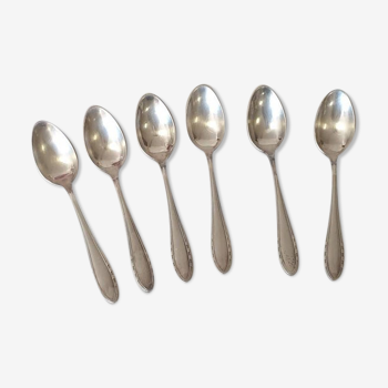 Small old X6 spoons in silver metal