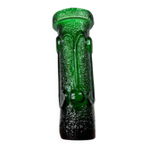 Mid-century modern green Italian glass vase by Wayne Husted for Stelvia, 1970s.