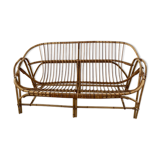 Vintage rattan bench