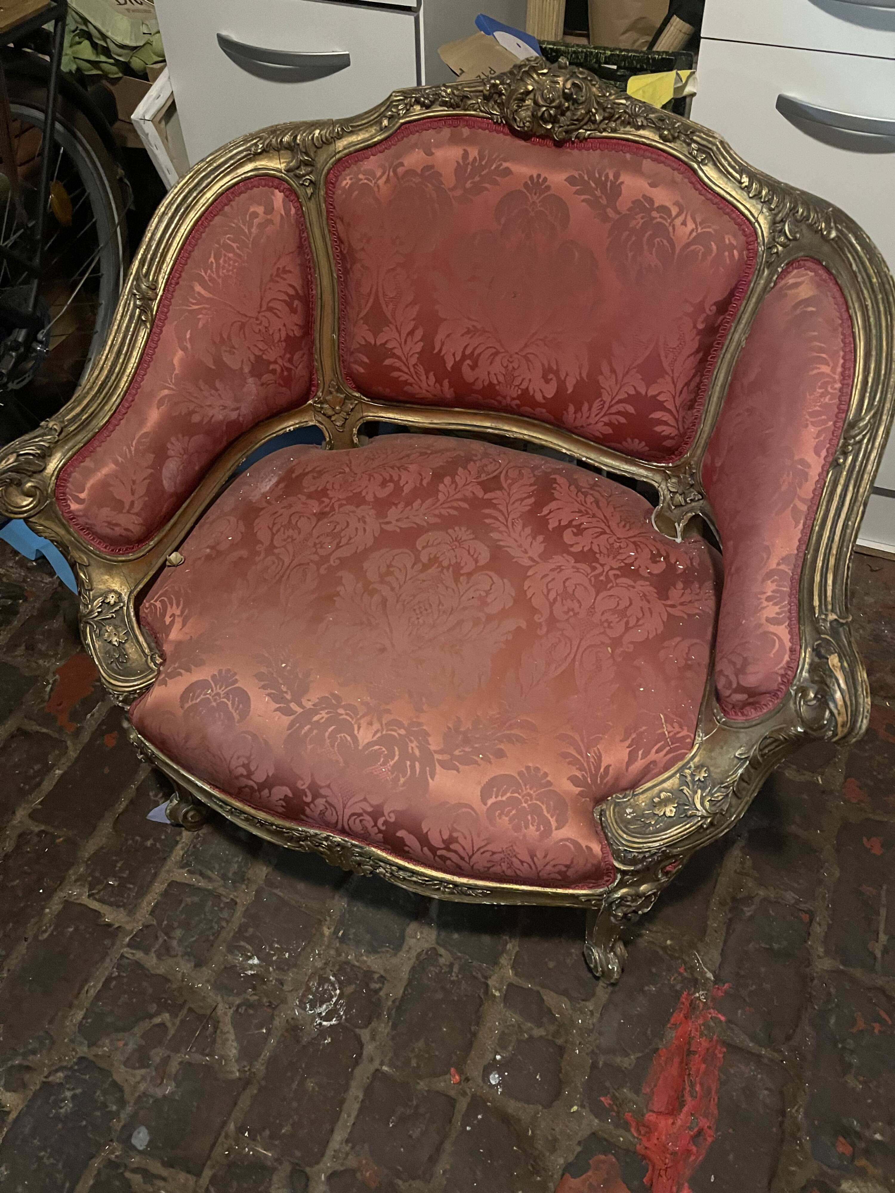 Fauteuil cabriolet style Louis XV