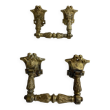 Articulated bronze handles