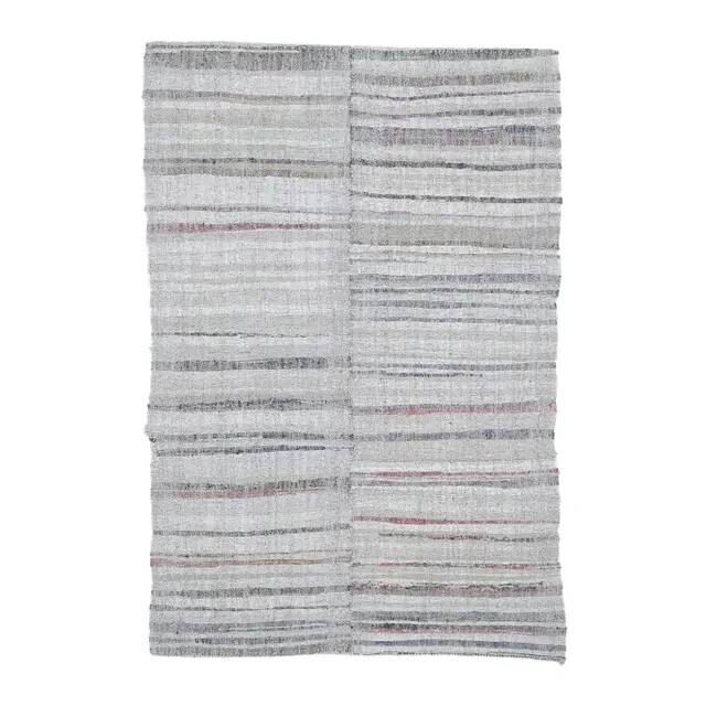 Turkish Vintage Handmade Wool Kilim Rug 176x255