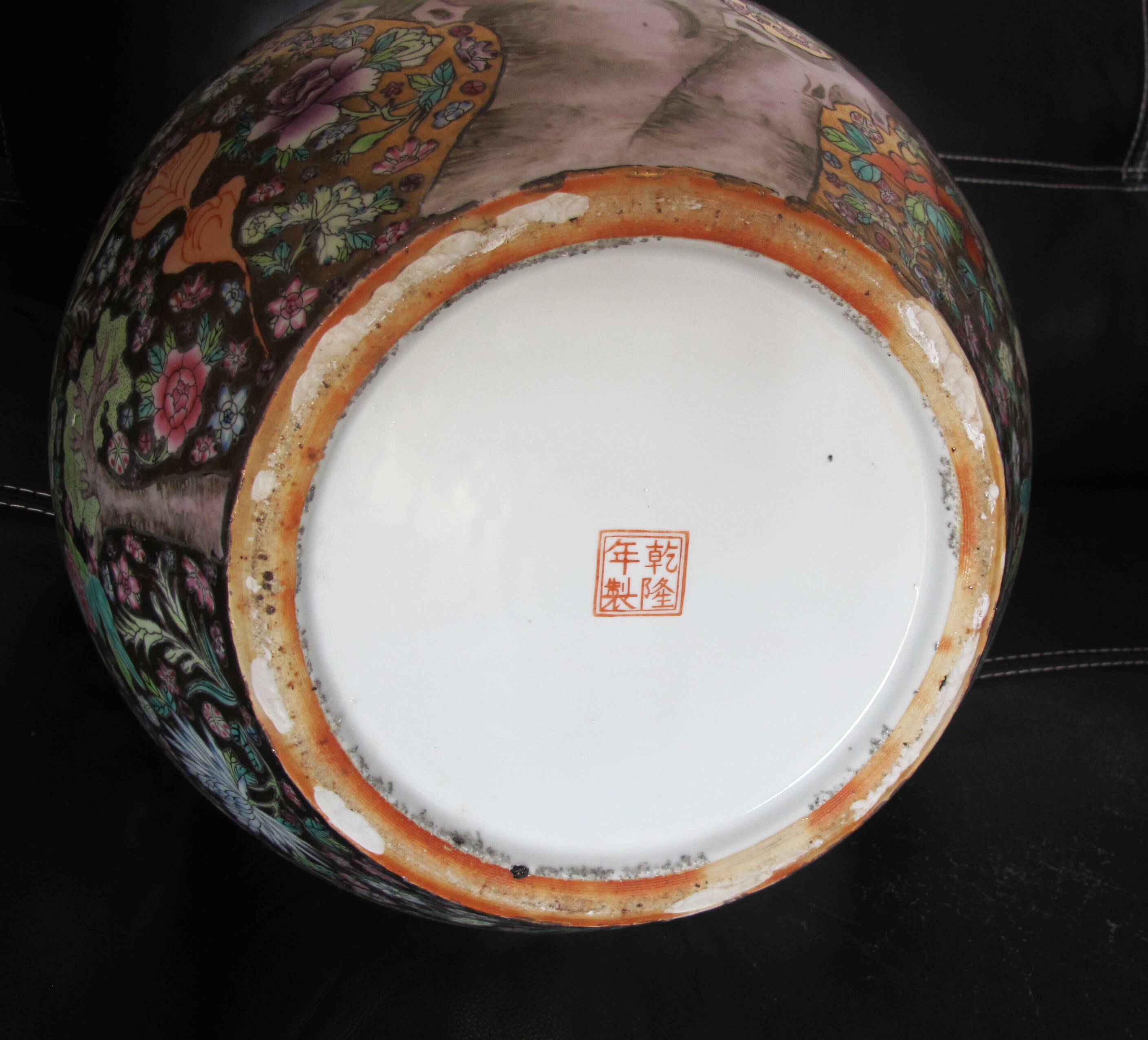 H: 51cm, very large rose family porcelain vase Chinese China