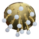 Brass ceiling light with 13 lights – TZ Leuchten, Germany, 1980