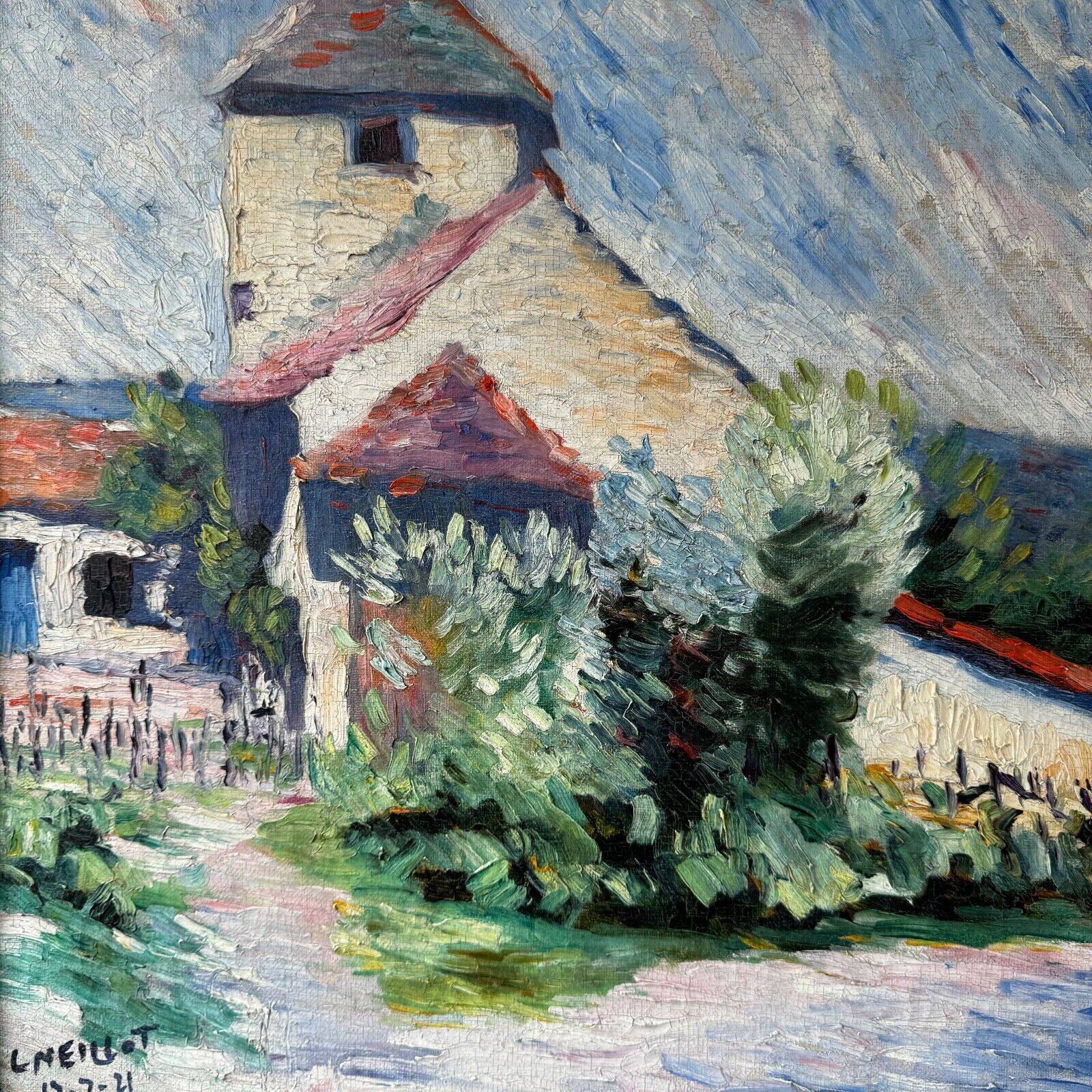 Oil on canvas by Louis Neillot (1898-1973) landscape 1921