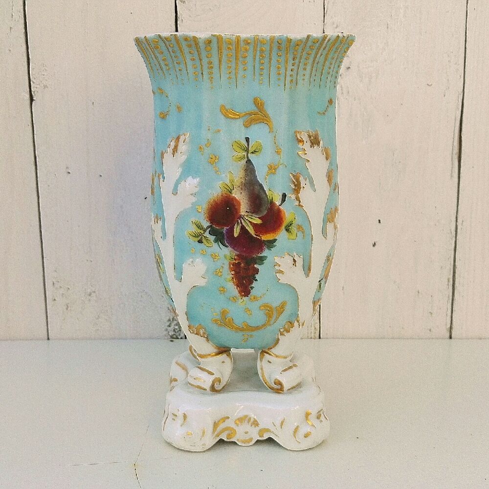Porcelain vase of Paris gilding and fruit Napoleon III