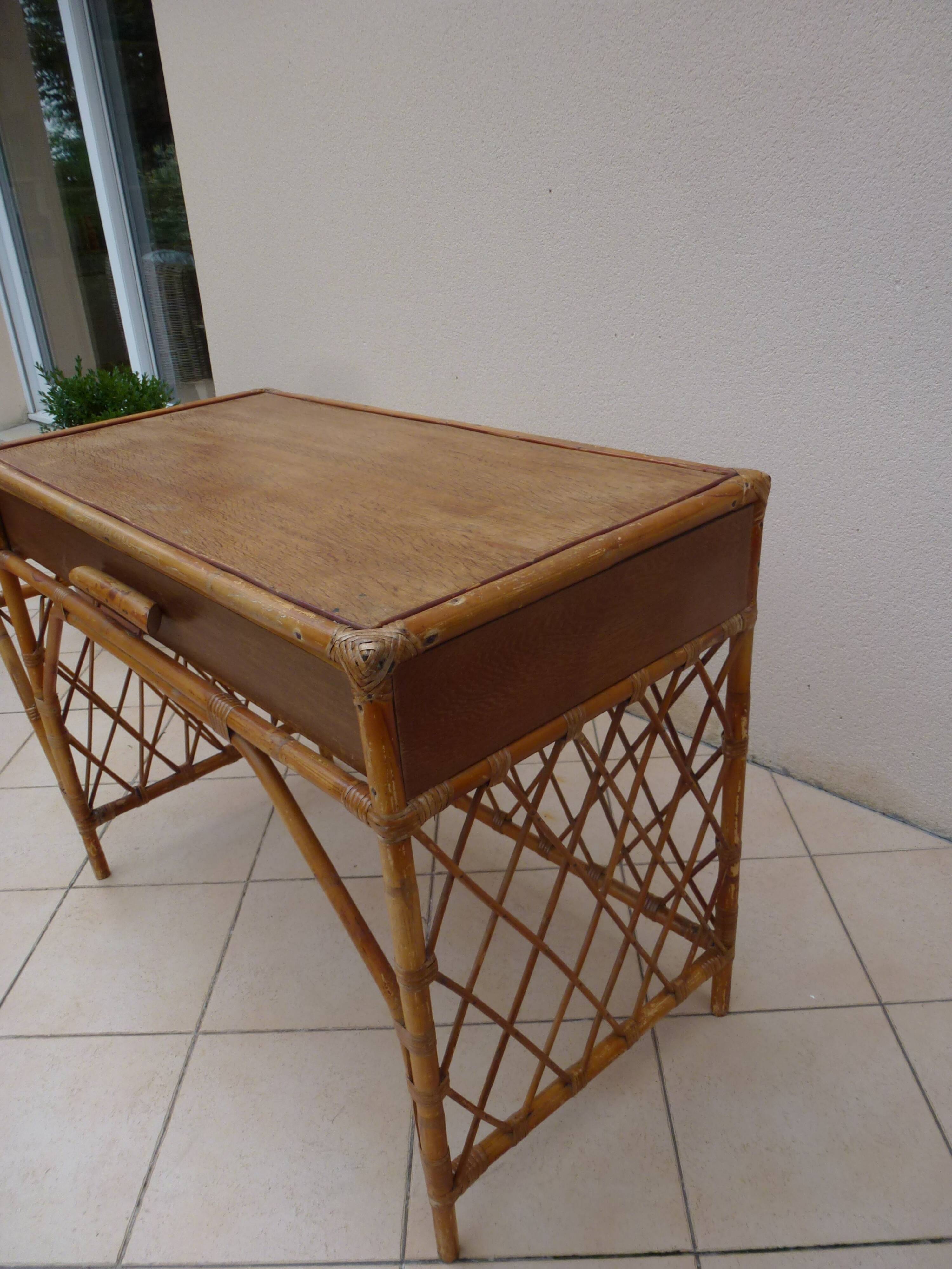 Rattan desk