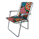 Foldable camping chair, multicolor flower pattern