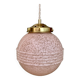Vintage art deco globe pendant light in pink Clichy glass