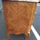 Chest of drawers old marquetry marble top Louis XV style