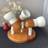 Massive vintage 80' wooden ceiling spotlights - Scandinavian design