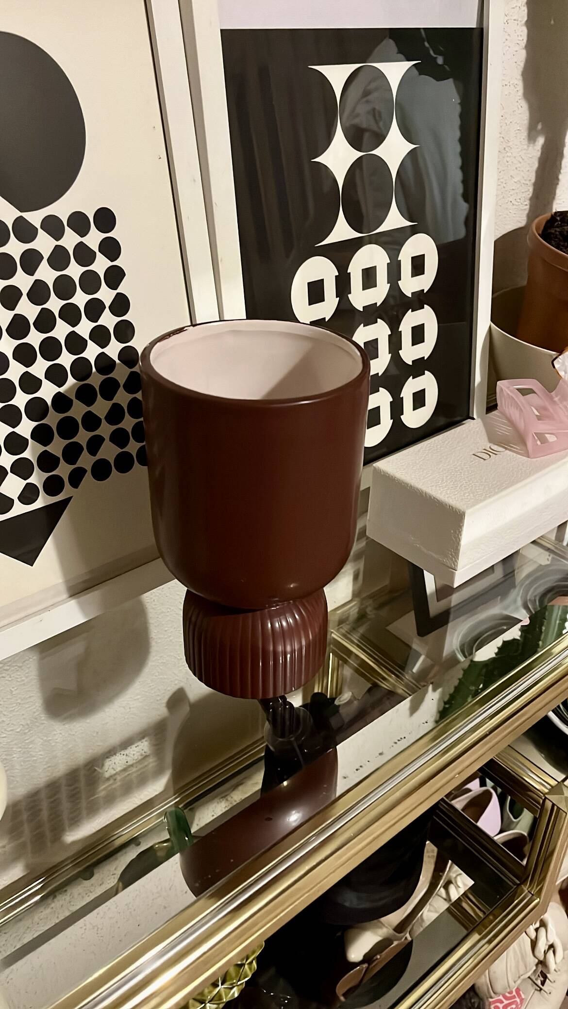 Vintage bordeaux vase
