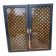 Double wood and glass closet doors