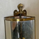 Vintage 50's golden metal corner lantern
