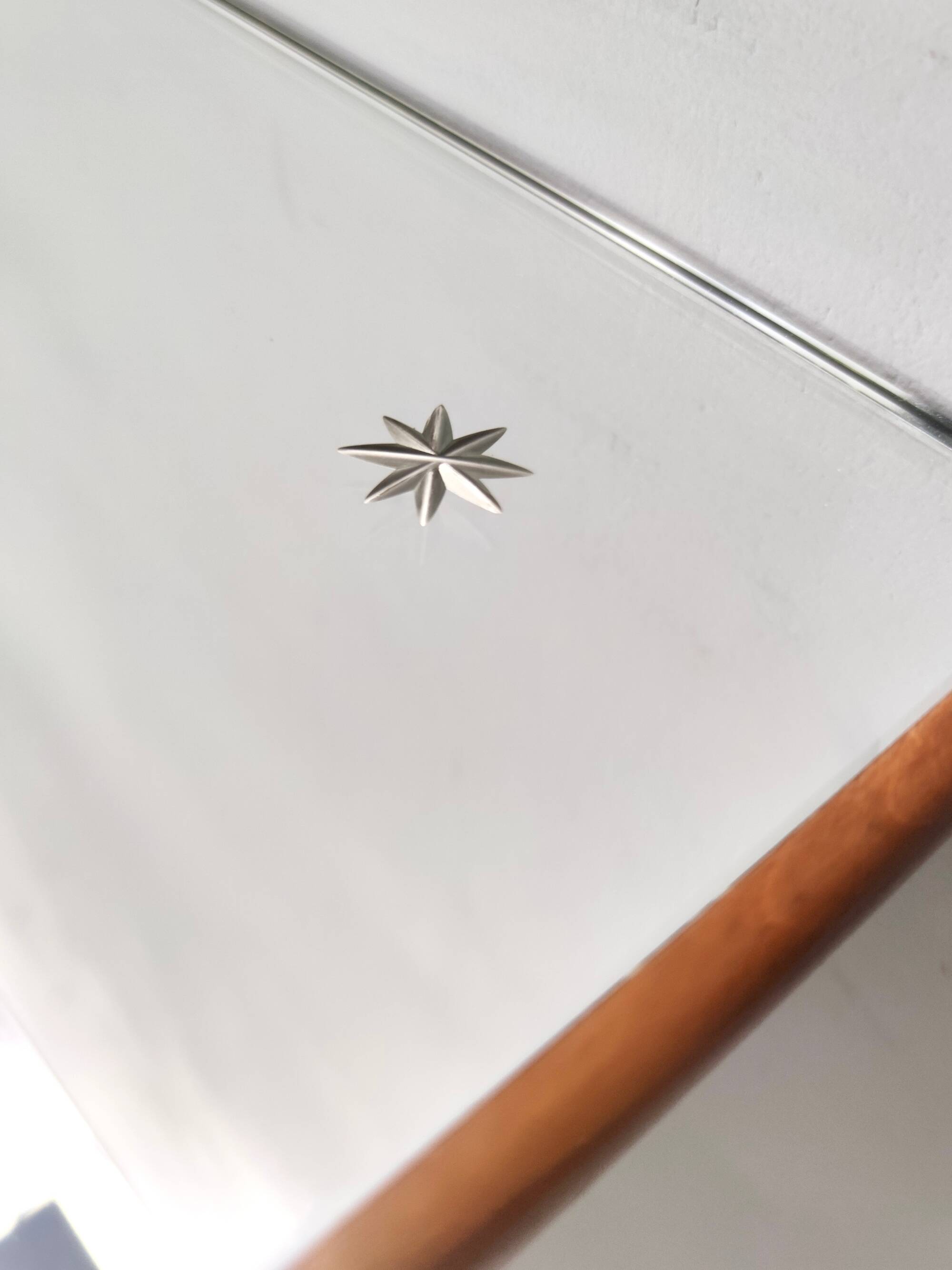 Wooden Console Table with a Mirrored Top Osvaldo Borsani style , Italy