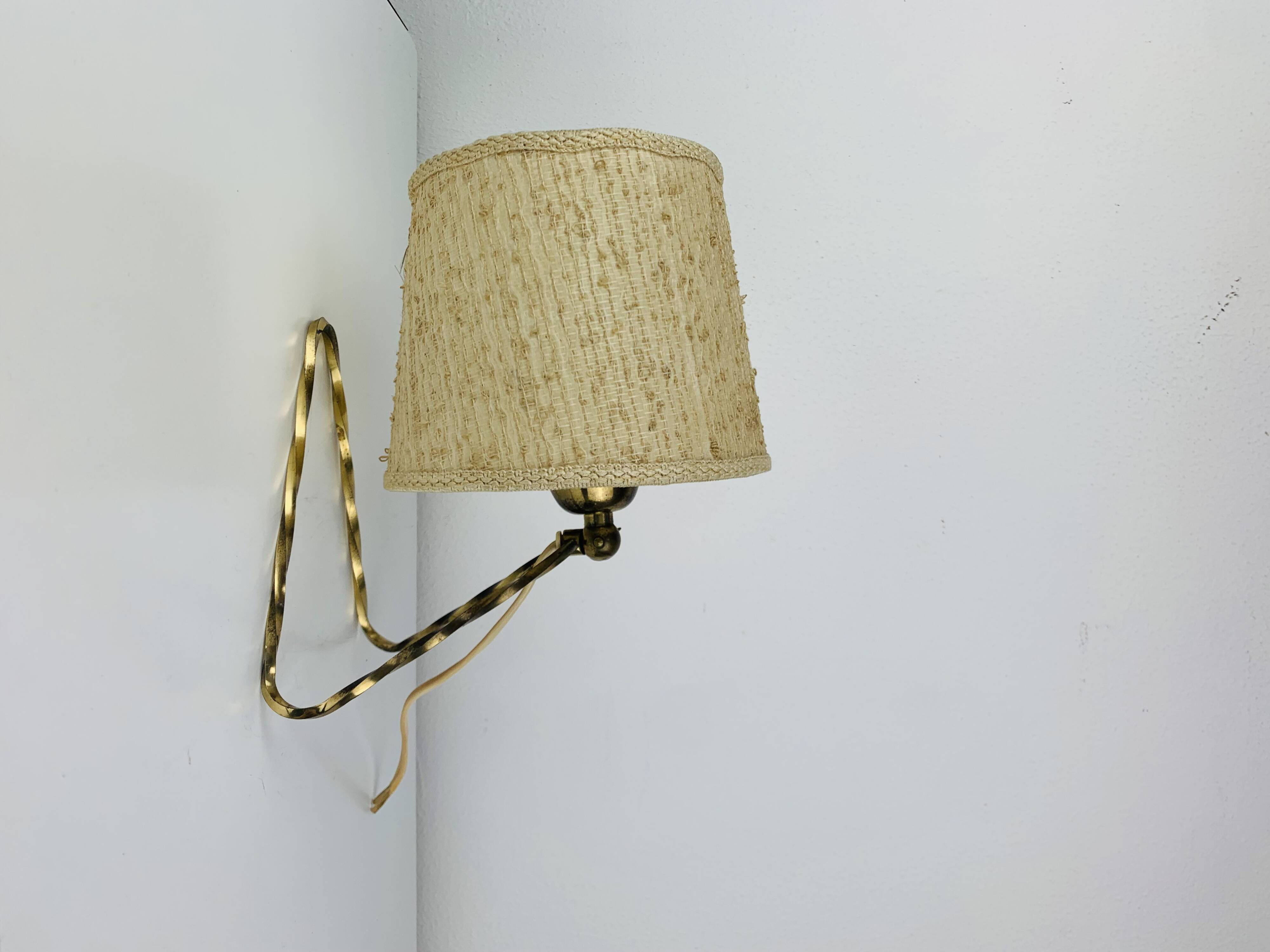 Vintage 50s brass wall lamp