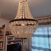 Crystal and Brass Hot Air Balloon Tassel Chandelier